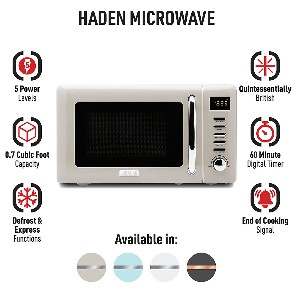 Best Buy: Haden 700-Watt .7 cubic. foot Microwave with Settings and Timer  Putty 75030