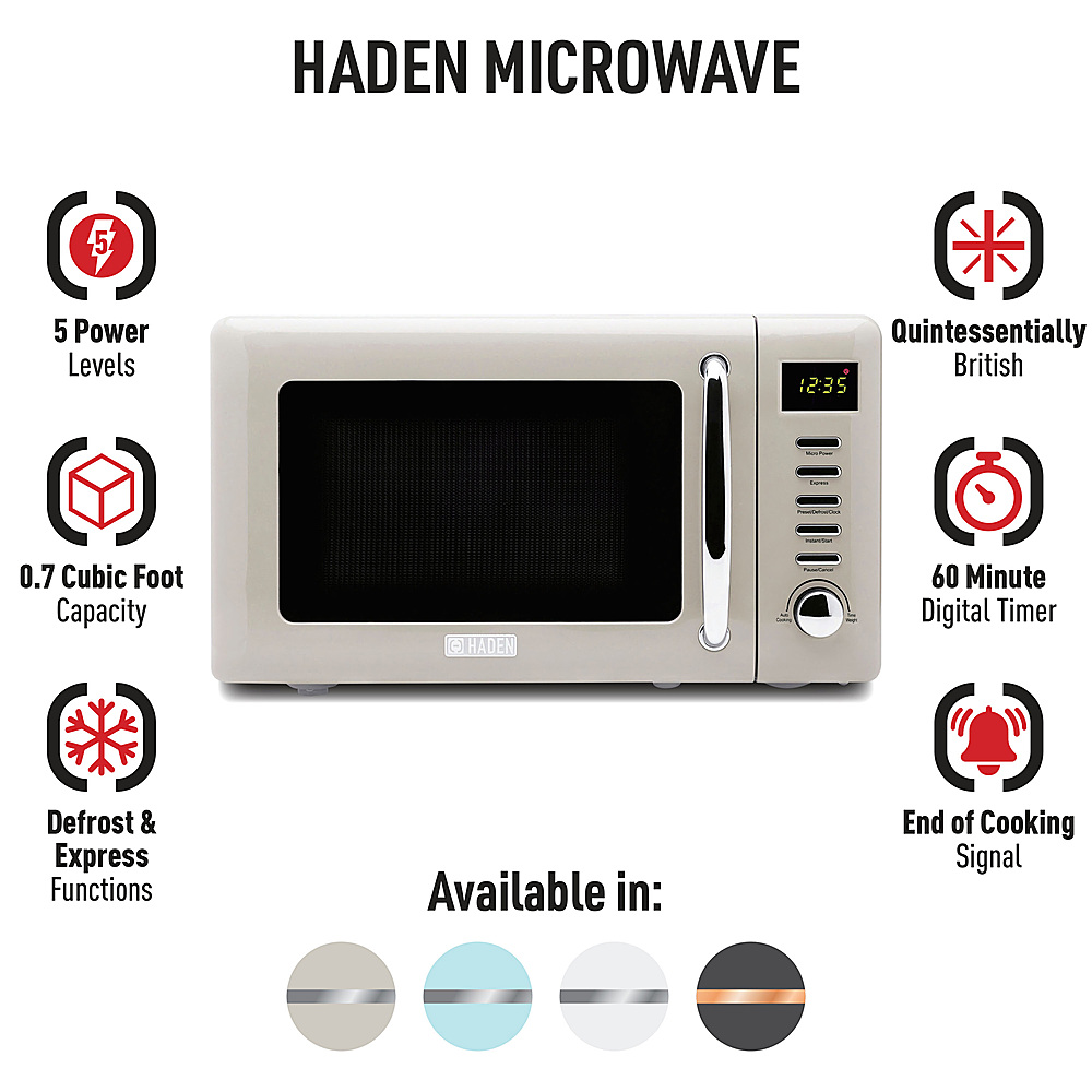 Haden Heritage 0.7-cu ft 700-Watt Countertop Microwave (Ivory