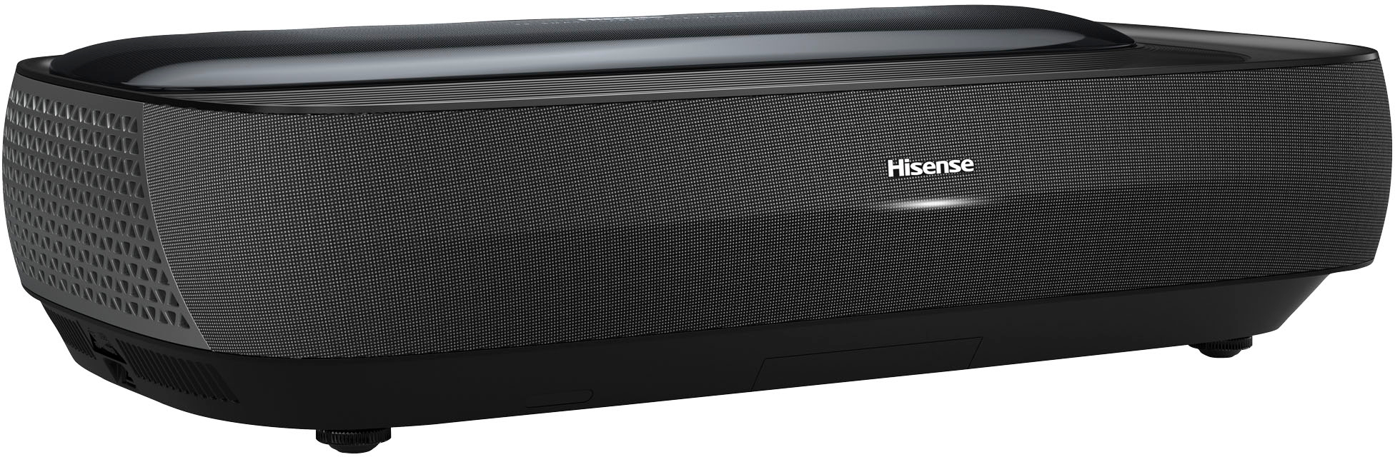 Left View: Hisense - L9G Laser TV Triple-Laser Ultra Short Throw Projector with 100" ALR Screen, 4K UHD, 3000  Lumens, HDR, Android TV - Black