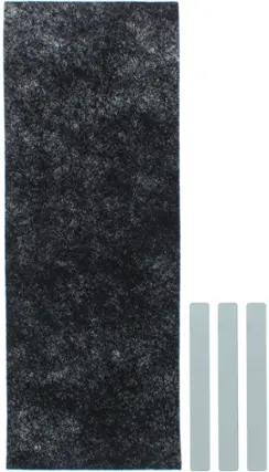 Front. Zephyr - Charcoal Filter Replacement for Zephyr Range Hoods - Black.