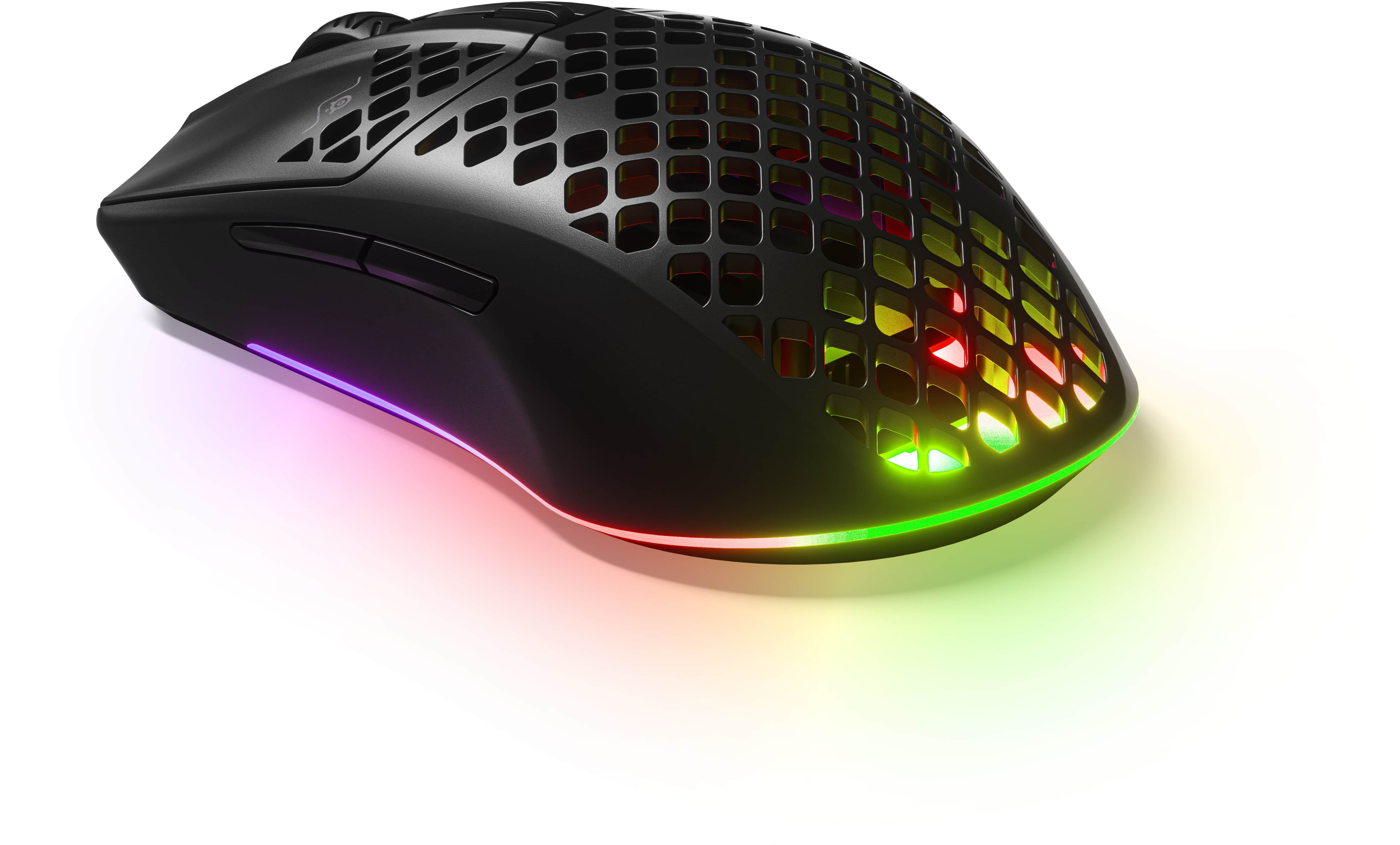 Angle View: SteelSeries - Aerox 3 2022 Edition Lightweight Wireless Optical Gaming Mouse - Onyx