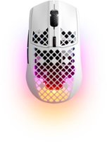 SteelSeries - Aerox 3  Super Light Honeycomb Wireless RGB Optical Gaming Mouse - Snow - Front_Zoom
