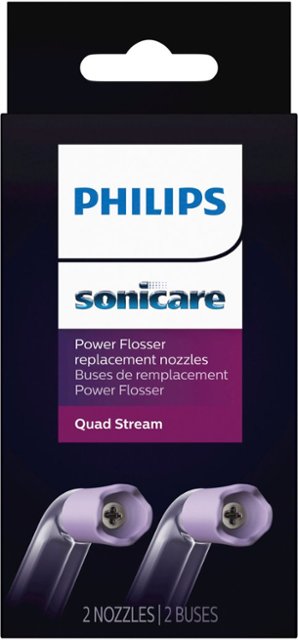 Angle Zoom. Philips Sonicare Power Flosser Quad Stream Tips (F3), 2pk, White HX3062/00 - White.
