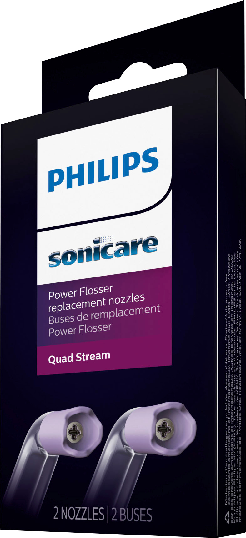 maagd Bonus Willen Philips Sonicare Power Flosser Quad Stream Tips (F3), 2pk, White HX3062/00  White HX3062/00 - Best Buy