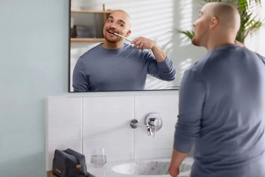 Alt View 22. Philips Sonicare - 1100 Power Toothbrush, Rechargeable Electric Toothbrush - White Grey.