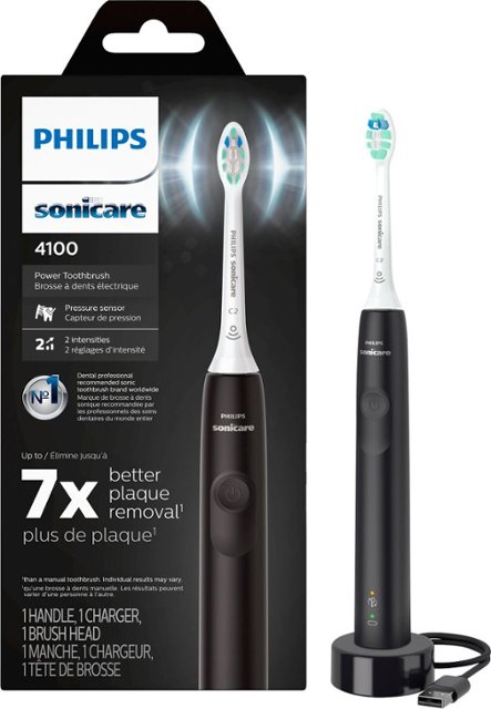 Angle Zoom. Philips Sonicare 4100 Power Toothbrush - Black.