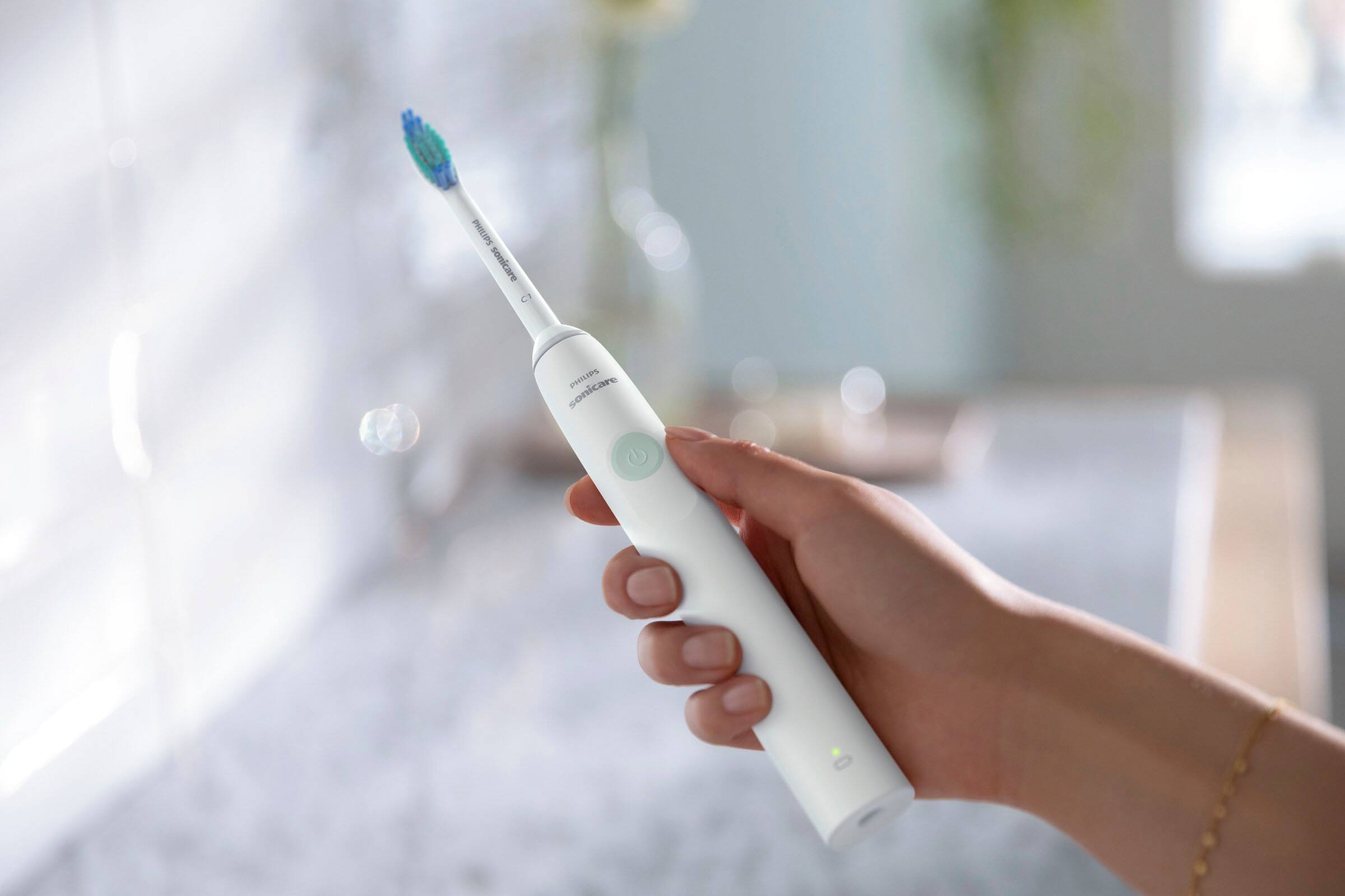 Alt View 20. Philips Sonicare - 2100 Power Toothbrush, Rechargeable Electric Toothbrush - White Mint.