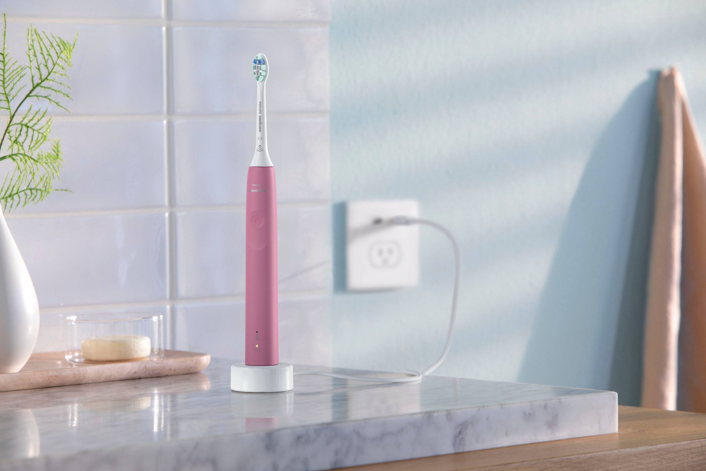 Alt View 24. Philips Sonicare - 4100 Power Toothbrush - Deep Pink.