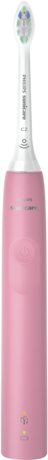 Left View: Philips Sonicare - 4100 Power Toothbrush - Deep Pink