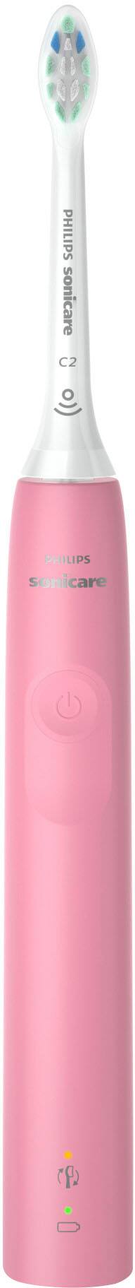 Left. Philips Sonicare - 4100 Power Toothbrush - Deep Pink.