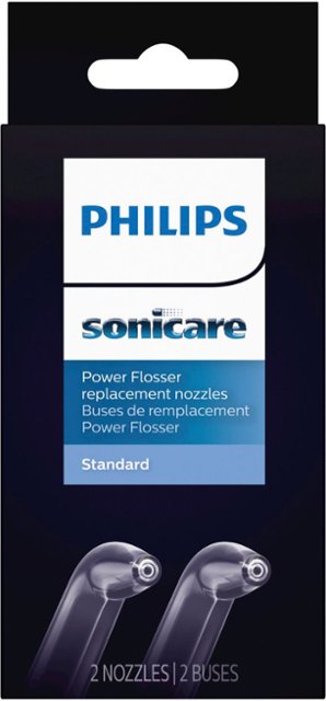 Angle Zoom. Philips Sonicare - Sonicare Power Flosser Standard Tips 2-Pack - White.