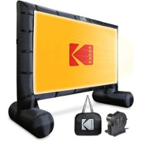 Kodak - Giant Inflatable Projector Screen, Outdoor Movie Screen, 14.5 ft. Blow Up Projector Screen with Pump and Carrying Case - White - Front_Zoom