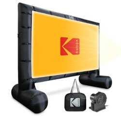 Kodak - Giant Inflatable Projector Screen, Outdoor Movie Screen, 14.5 ft. Blow Up Projector Screen with Pump and Carrying Case - White - Front_Zoom