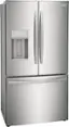 Angle. Frigidaire - 22.6 Cu. Ft. Counter-Depth French Door Refrigerator - Stainless Steel.