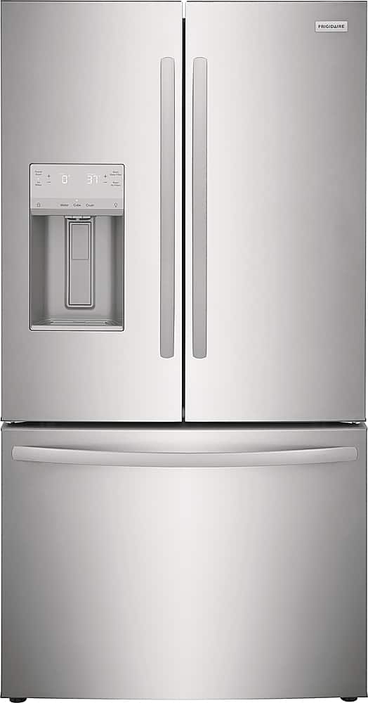 Front. Frigidaire - 22.6 Cu. Ft. Counter-Depth French Door Refrigerator - Stainless Steel.