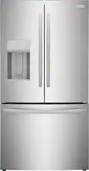Frigidaire - 22.6 Cu. Ft. Counter-Depth French Door Refrigerator - Stainless Steel - Front_Zoom