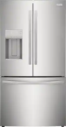 Front. Frigidaire - 22.6 Cu. Ft. Counter-Depth French Door Refrigerator - Stainless Steel.