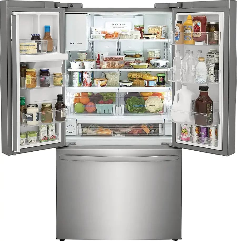 Alt View 3. Frigidaire - 22.6 Cu. Ft. Counter-Depth French Door Refrigerator - Stainless Steel.