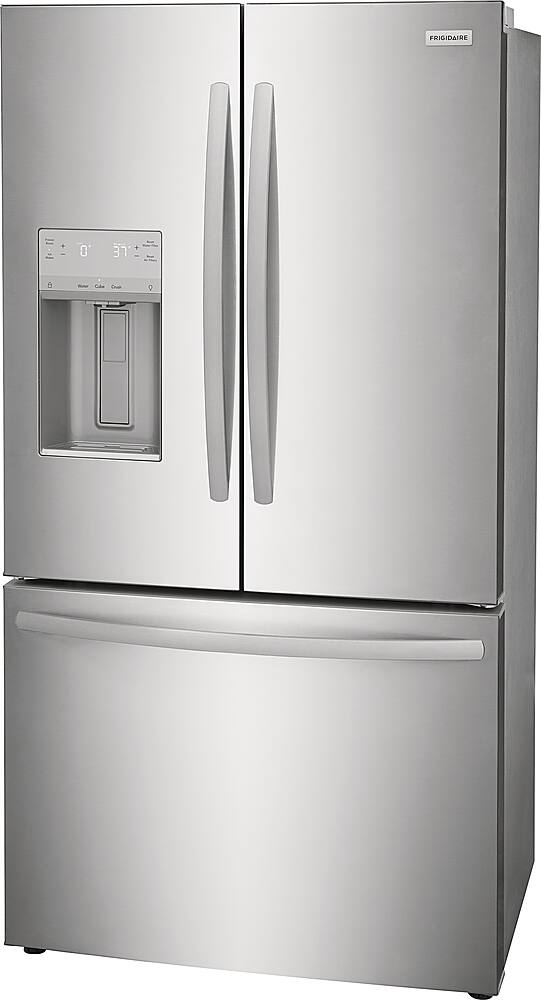 Left. Frigidaire - 22.6 Cu. Ft. Counter-Depth French Door Refrigerator - Stainless Steel.
