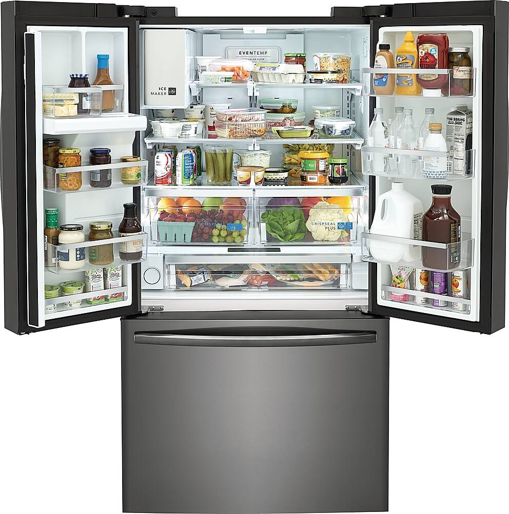 Alt View 3. Frigidaire - Gallery 27.8 Cu. Ft. French Door Refrigerator - Black Stainless Steel.