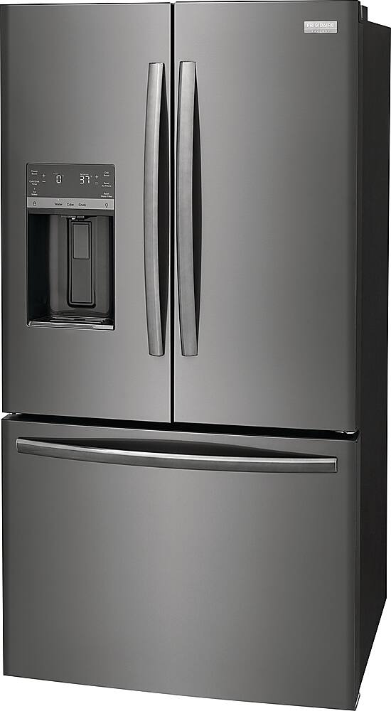 Left. Frigidaire - Gallery 27.8 Cu. Ft. French Door Refrigerator - Black Stainless Steel.
