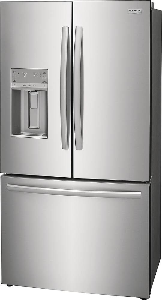 Left. Frigidaire - Gallery 22.6 Cu. Ft. Counter-Depth French Door Refrigerator - Stainless Steel.
