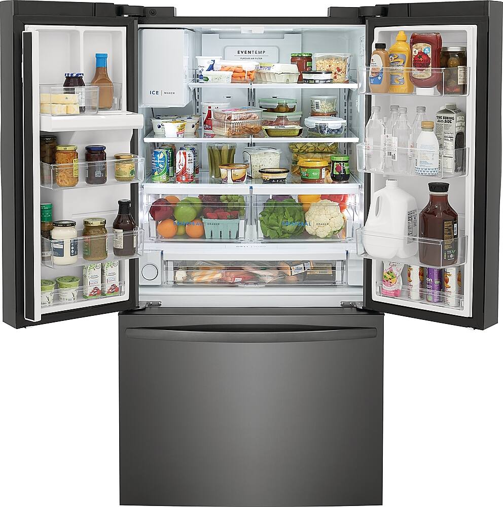 Alt View 3. Frigidaire - 27.8 Cu. Ft. French Door Refrigerator - Black Stainless Steel.