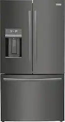 Frigidaire - Gallery 22.6 Cu. Ft. Counter-Depth French Door Refrigerator - Black Stainless Steel - Front_Zoom