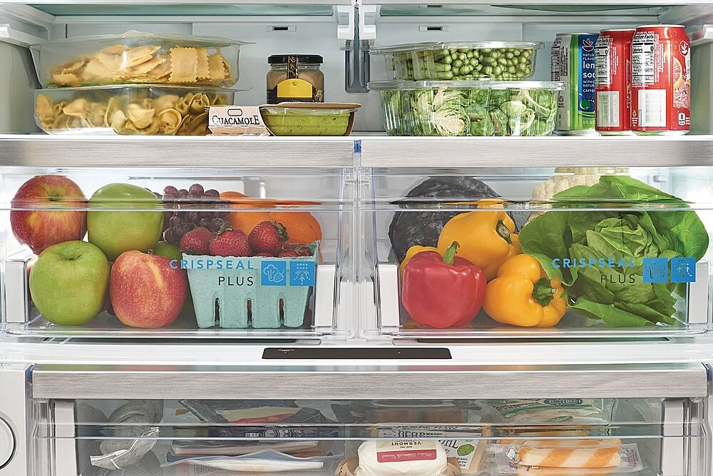 Alt View 11. Frigidaire - Gallery 22.6 Cu. Ft. Counter-Depth French Door Refrigerator - Black Stainless Steel.