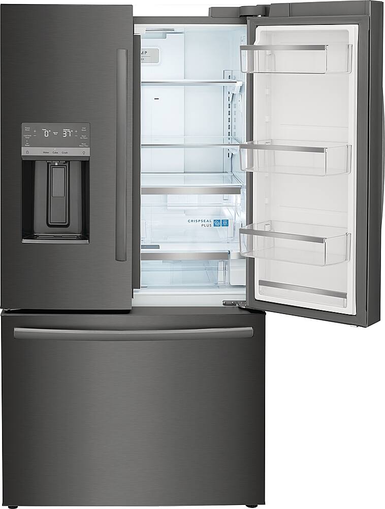 Alt View 2. Frigidaire - Gallery 22.6 Cu. Ft. Counter-Depth French Door Refrigerator - Black Stainless Steel.