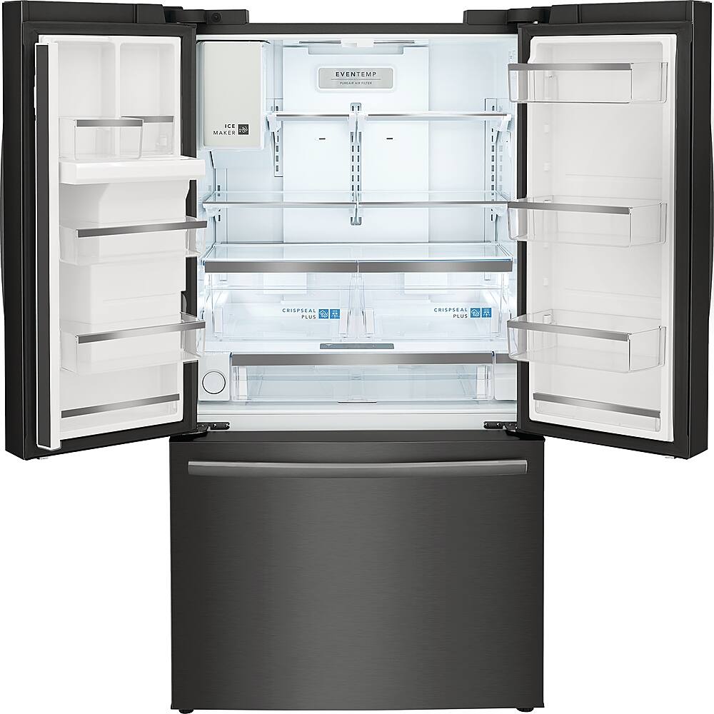 Alt View 3. Frigidaire - Gallery 22.6 Cu. Ft. Counter-Depth French Door Refrigerator - Black Stainless Steel.