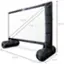 The image shows a large mirror that is 14.5 feet tall and 17 feet wide. The mirror is placed on a black frame, which is 10.3 feet tall and 14.7 feet wide. The frame is designed to hold the mirror securely in place.