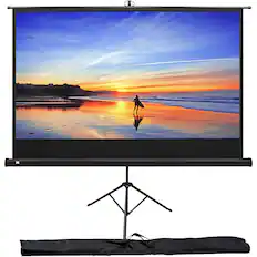Front. Kodak - 80 in. Portable Projector Screen, Adjustable Projection Screen with Tripod Stand & Carry Bag - White.