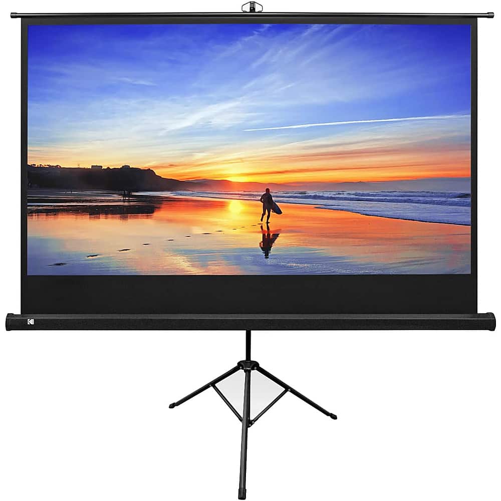 Alt View 16. Kodak - 80 in. Portable Projector Screen, Adjustable Projection Screen with Tripod Stand & Carry Bag - White.
