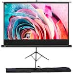 Kodak - 100 inches Portable Projector Screen, Adjustable Projection Screen with Tripod Stand & Carry Bag - White