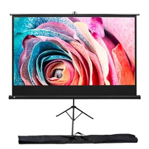 Kodak - 100 in. Adjustable Projector Screen, Projector Screen and Stand Tripod,  Portable Projector Screen with Carry Bag - White