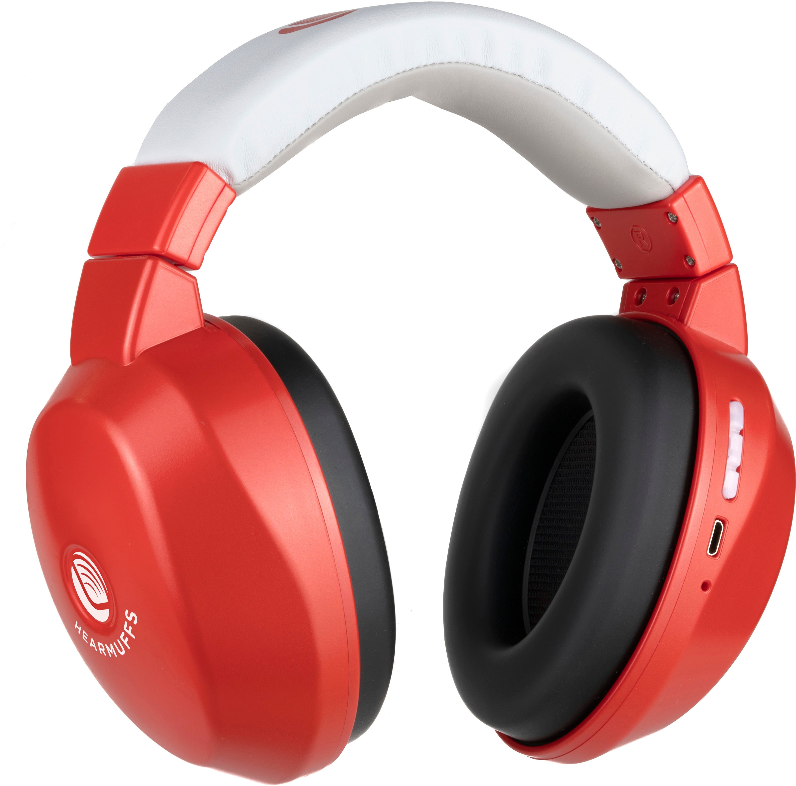 Angle View: Lucid Hearing - Bluetooth HearMuffs for Children - Hearing Protection Ear Muffs Ideal for Kids 5-10 Years Old - RED