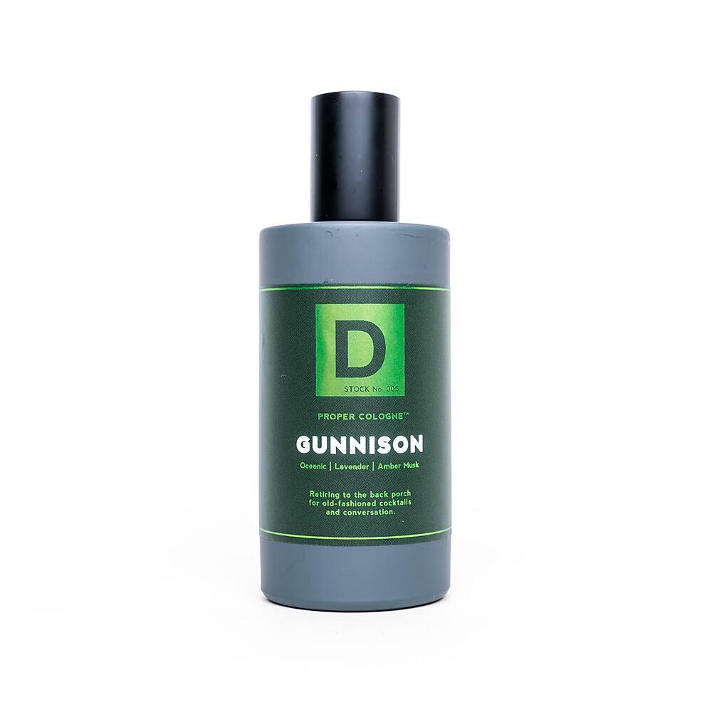 Left View: Duke Cannon - Proper Cologne- Gunnison - Clear