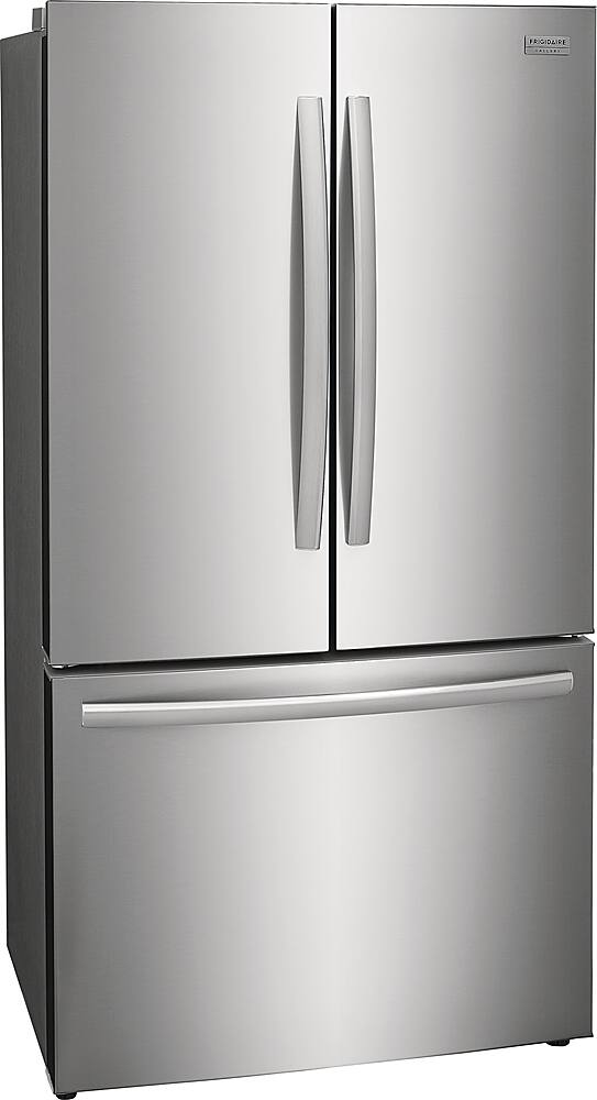 Angle. Frigidaire - Gallery 23.3 Cu. Ft. Counter-Depth French Door Refrigerator - Stainless Steel.