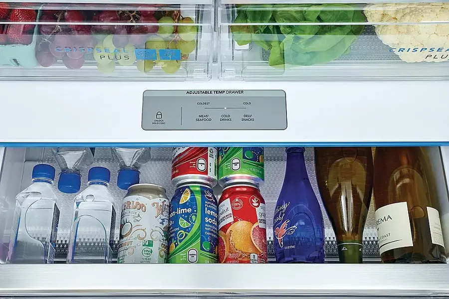 Alt View 12. Frigidaire - Gallery 23.3 Cu. Ft. Counter-Depth French Door Refrigerator - Stainless Steel.