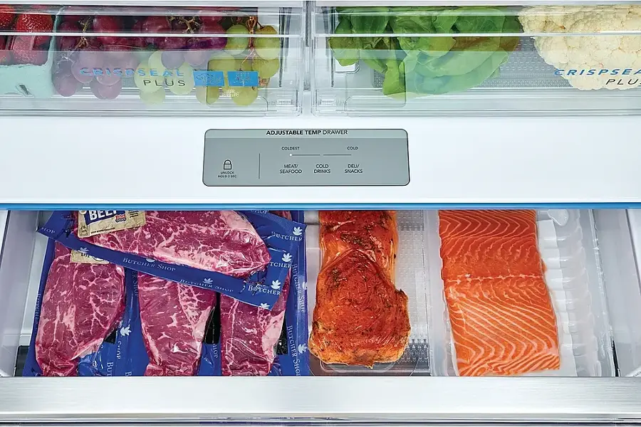 Alt View 13. Frigidaire - Gallery 23.3 Cu. Ft. Counter-Depth French Door Refrigerator - Stainless Steel.