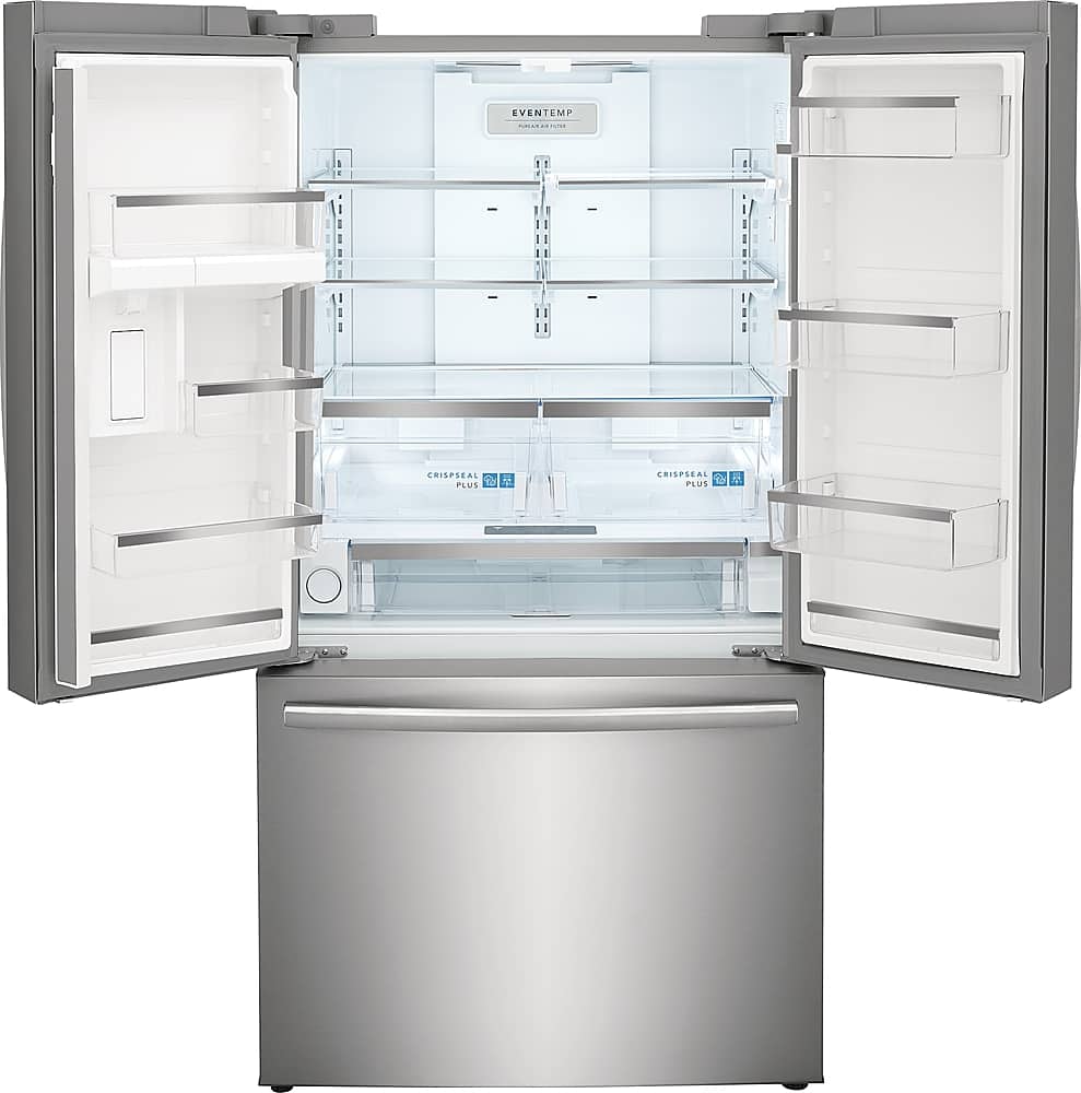 Alt View 2. Frigidaire - Gallery 23.3 Cu. Ft. Counter-Depth French Door Refrigerator - Stainless Steel.