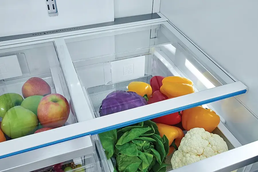 Alt View 3. Frigidaire - Gallery 23.3 Cu. Ft. Counter-Depth French Door Refrigerator - Stainless Steel.