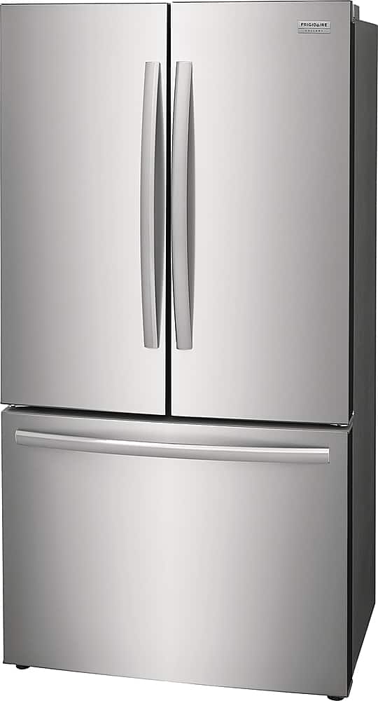 Left. Frigidaire - Gallery 23.3 Cu. Ft. Counter-Depth French Door Refrigerator - Stainless Steel.