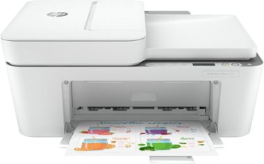HP - DeskJet Plus 4140 Wireless All-In-One Inkjet Printer - White - Front_Zoom