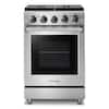 Front. Thor Kitchen - 3.7 Cu. Ft. Freestanding LP Range - Silver.