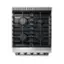 Alt View 12. Thor Kitchen - 3.7 Cu. Ft. Freestanding LP Range - Silver.