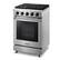 Left. Thor Kitchen - 3.7 Cu. Ft. Freestanding LP Range - Silver.