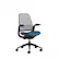 Angle. Steelcase - Series 1 Chair with Black Frame - Cobalt.