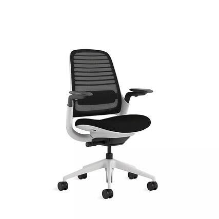 Angle. Steelcase - Series 1 Chair with Seagull Frame - Onyx.